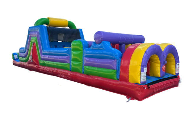 2026 40’ ninja obstacle course w/ wet or dry slide 