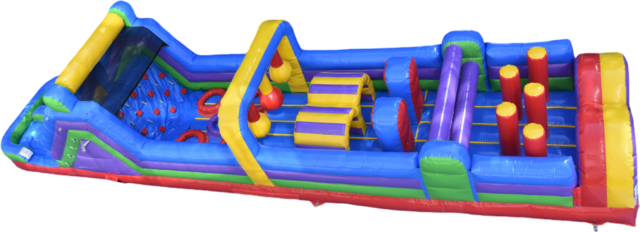 2026 45’ ninja obstacle course with wet or dry slide 