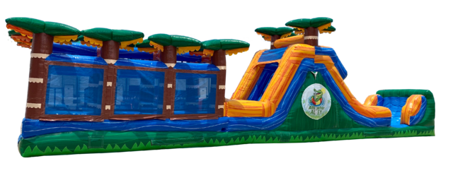 2026 48’ long Alligator alley slip n slide with water slide