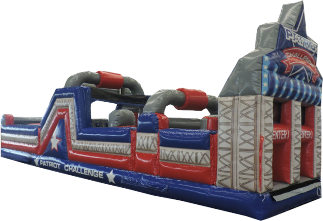 2026 40’ Patriot obstacle course w/climbing wall dry only