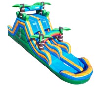 17 foot dual lane jungle trek wet or dry slide