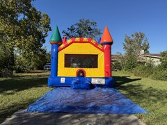 2025 castle multi color bounce house
