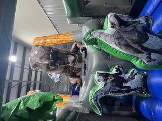 Licensed Jurassic world 16' dual lane wet or dry slide